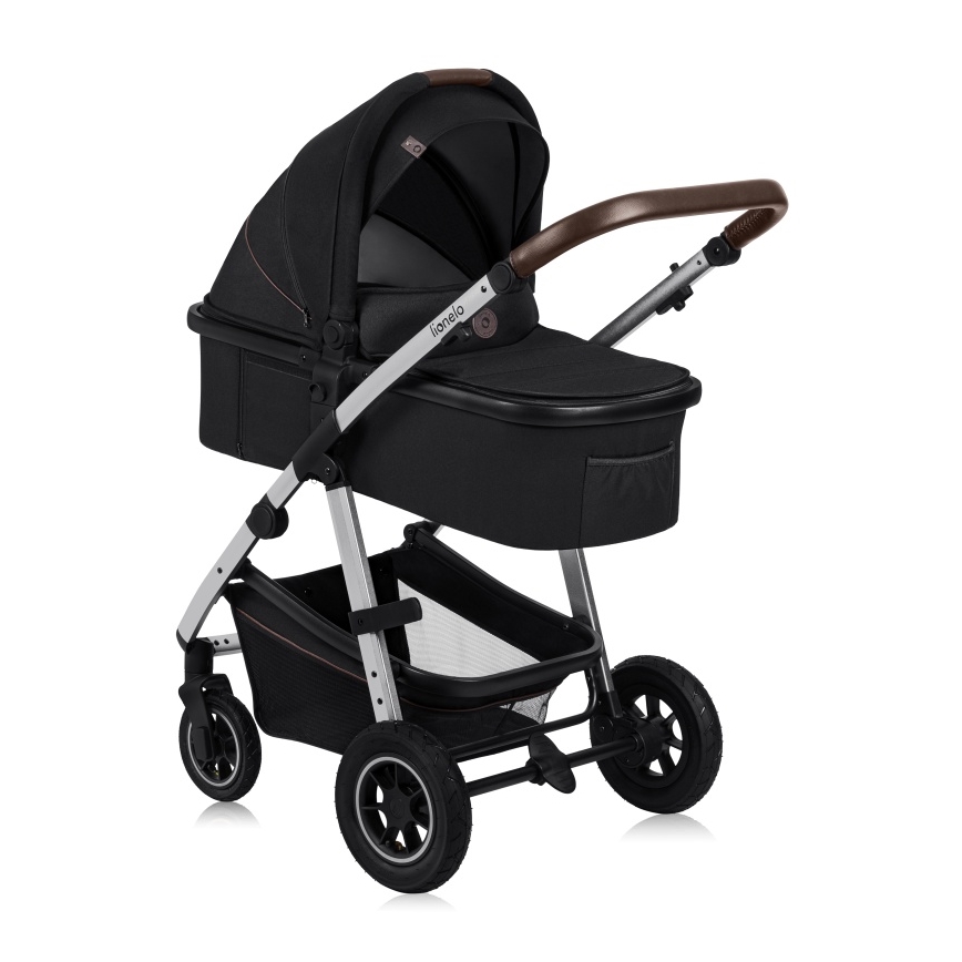 Lionelo - Carrinho combinado 3 em 1 AMBER Preto Prata