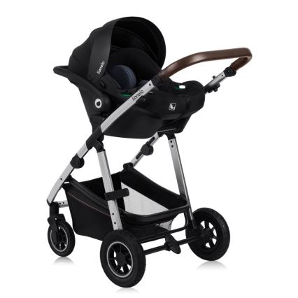 Lionelo - Carrinho combinado 3 em 1 AMBER Preto Prata