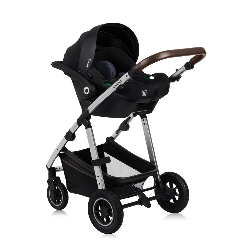 Lionelo - Carrinho combinado 3 em 1 AMBER Preto Prata