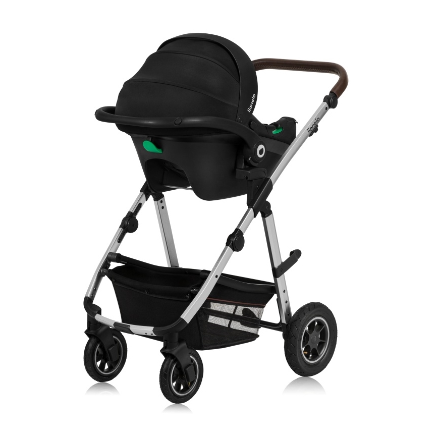 Lionelo - Carrinho combinado 3 em 1 AMBER Preto Prata