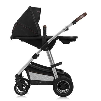 Lionelo - Carrinho combinado 3 em 1 AMBER Preto Prata