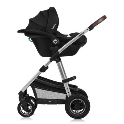 Lionelo - Carrinho combinado 3 em 1 AMBER Preto Prata
