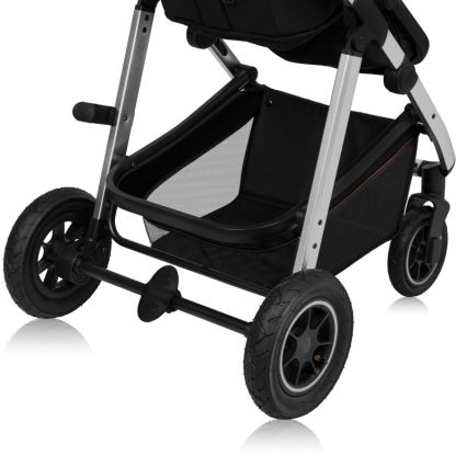 Lionelo - Carrinho combinado 3 em 1 AMBER Preto Prata