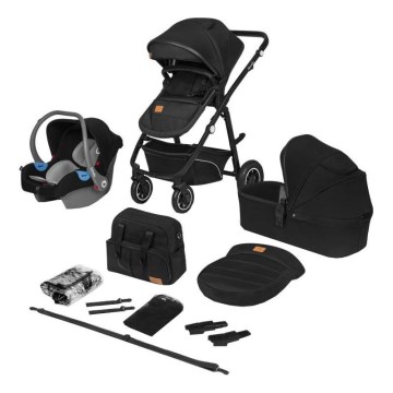 Lionelo - Carrinho combinado 3 em 1 BIANKA Black Onyx