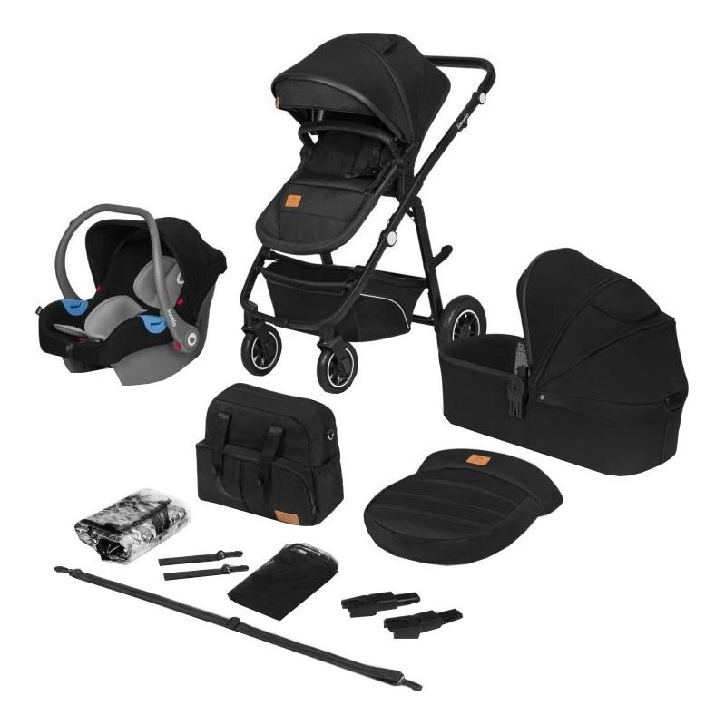 Lionelo - Carrinho combinado 3 em 1 BIANKA Black Onyx