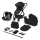 Lionelo - Carrinho combinado 3 em 1 BIANKA Black Onyx