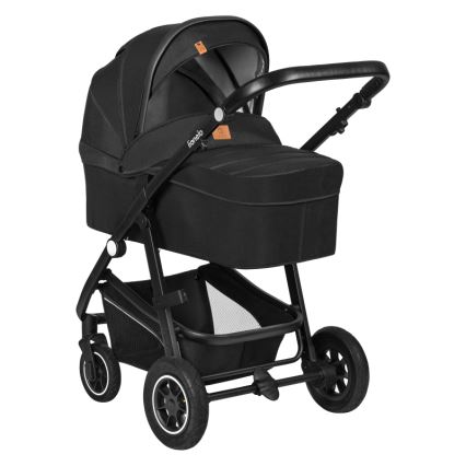 Lionelo - Carrinho combinado 3 em 1 BIANKA Black Onyx