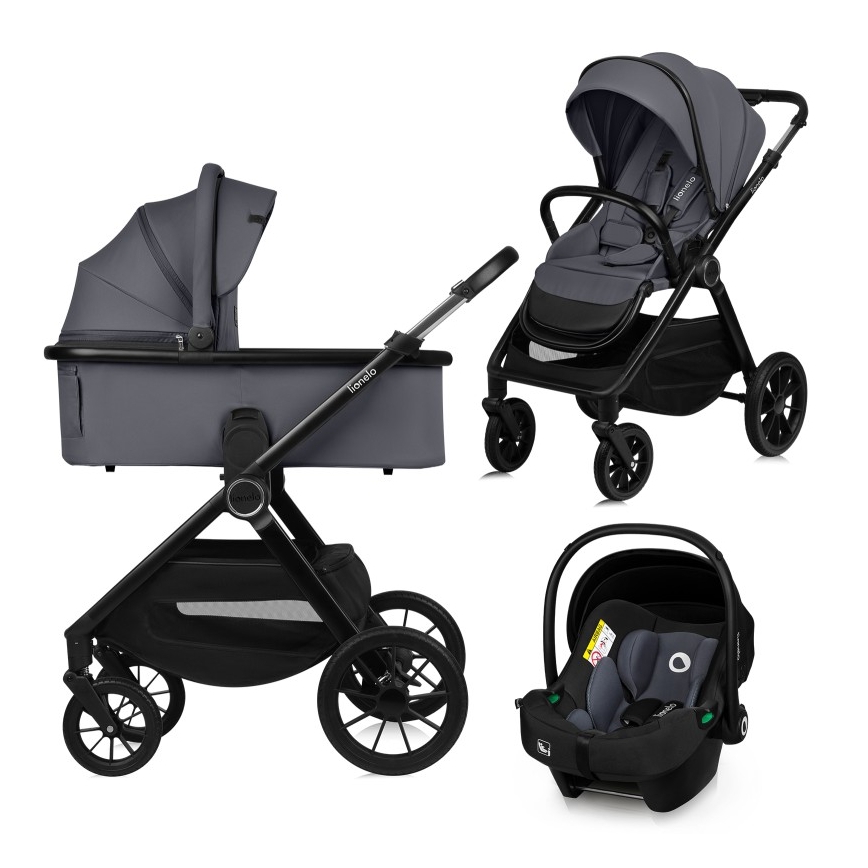 Lionelo - Carrinho combinado 3 em 1 LAYLA Grey Stone
