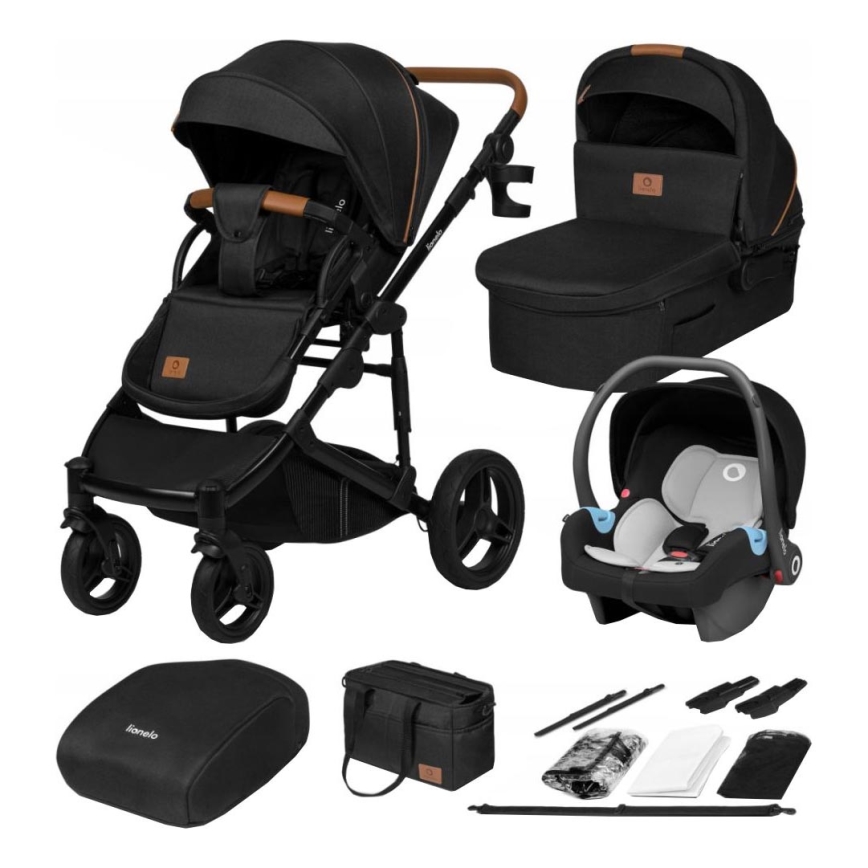 Lionelo - Carrinho combinado 3 em 1 MARI TOUR Preto Ônix