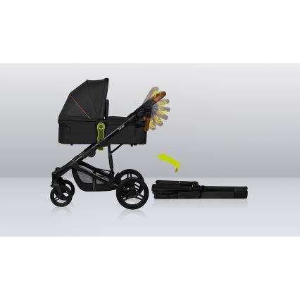 Lionelo - Carrinho combinado 3 em 1 MARI TOUR Preto Ônix