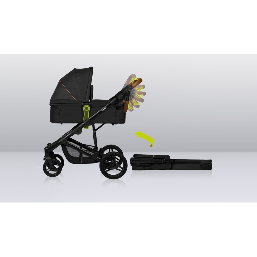 Lionelo - Carrinho combinado 3 em 1 MARI TOUR Preto Ônix