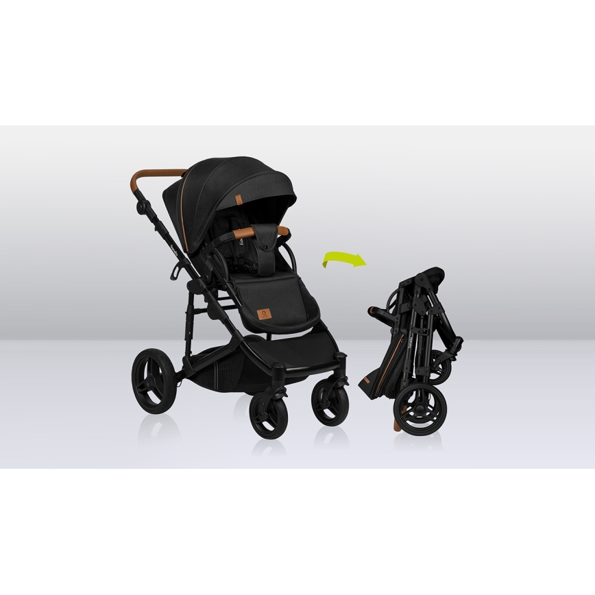 Lionelo - Carrinho combinado 3 em 1 MARI TOUR Preto Ônix