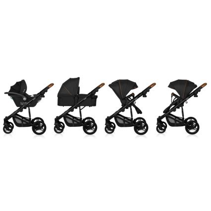 Lionelo - Carrinho combinado 3 em 1 MARI TOUR Preto Ônix