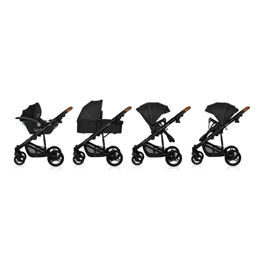 Lionelo - Carrinho combinado 3 em 1 MARI TOUR Preto Ônix