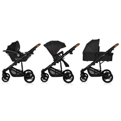 Lionelo - Carrinho combinado 3 em 1 MARI TOUR Preto Ônix