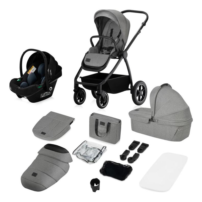 Lionelo - Carrinho combinado 3 em 1 MERIL Grey Stone