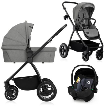 Lionelo - Carrinho combinado 3 em 1 MERIL Grey Stone