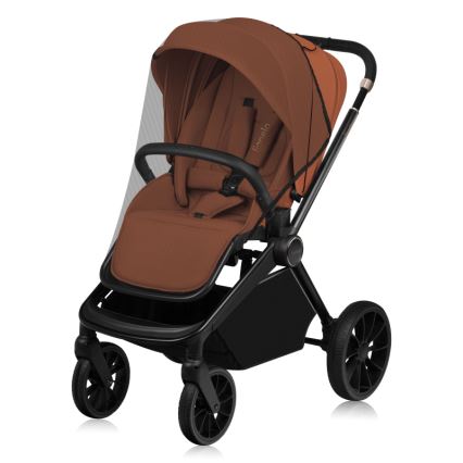 Lionelo - Carrinho combinado 3 em 1 MIKA PLUS Castanho Ferrugem