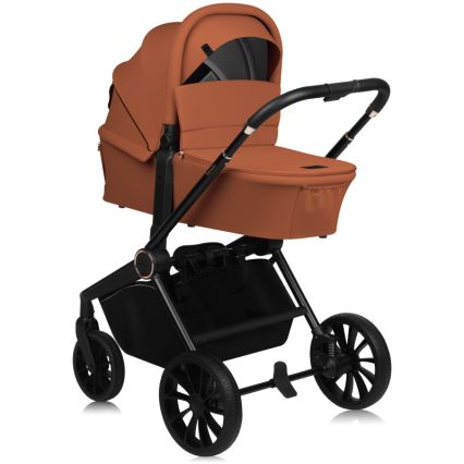 Lionelo - Carrinho combinado 3 em 1 MIKA PLUS Castanho Ferrugem