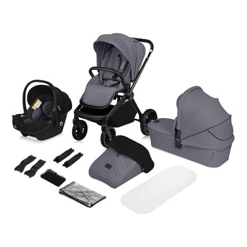 Lionelo - Carrinho combinado 3 em 1 MIKA PLUS Grey Stone