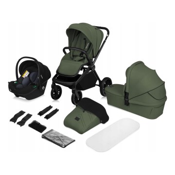 Lionelo - Carrinho combinado 3 em 1 MIKA PLUS Verde-oliva