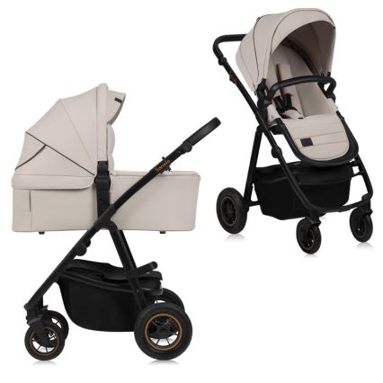 Lionelo - Carrinho de bebé combinado 2 em 1 AMBER PLUS Areia