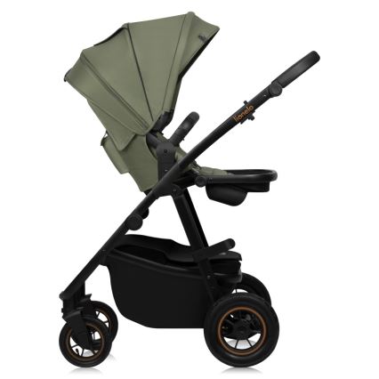 Lionelo - Carrinho de bebé combinado 2 em 1 AMBER PLUS Verde Floresta