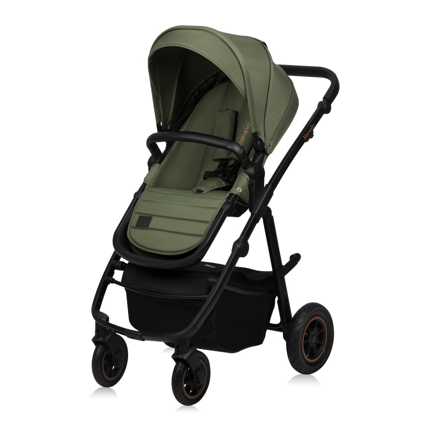 Lionelo - Carrinho de bebé combinado 2 em 1 AMBER PLUS Verde Floresta