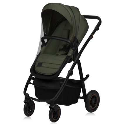 Lionelo - Carrinho de bebé combinado 2 em 1 AMBER PLUS Verde Floresta
