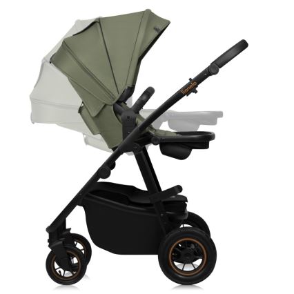 Lionelo - Carrinho de bebé combinado 2 em 1 AMBER PLUS Verde Floresta