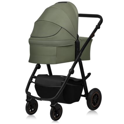 Lionelo - Carrinho de bebé combinado 2 em 1 AMBER PLUS Verde Floresta
