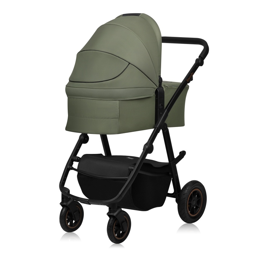 Lionelo - Carrinho de bebé combinado 2 em 1 AMBER PLUS Verde Floresta