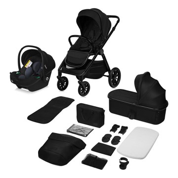 Lionelo - Carrinho de bebé combinado 3 em 1 LAYLA Preto Ônix