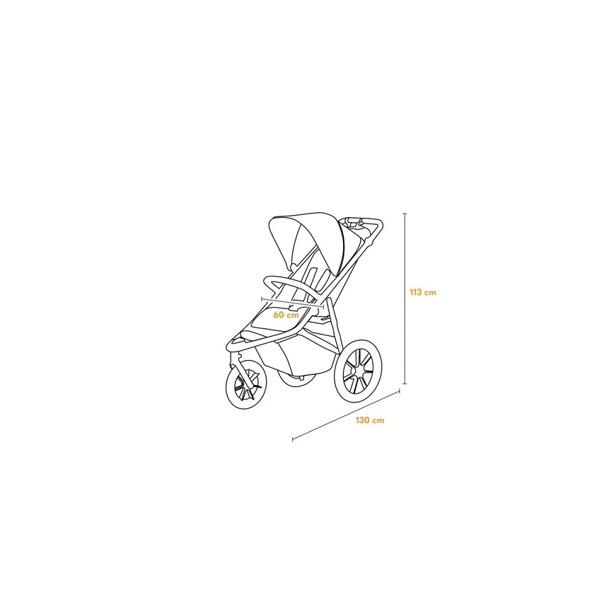 Lionelo - Carrinho de passeio AZURA preto/cinzento