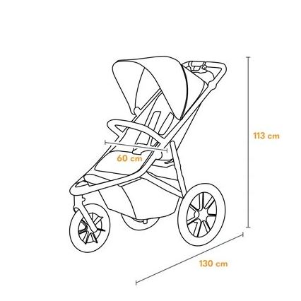 Lionelo - Carrinho de passeio AZURA preto