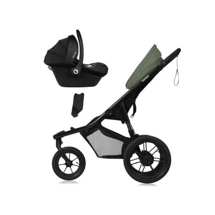 Lionelo - Carrinho de passeio AZURA preto/verde