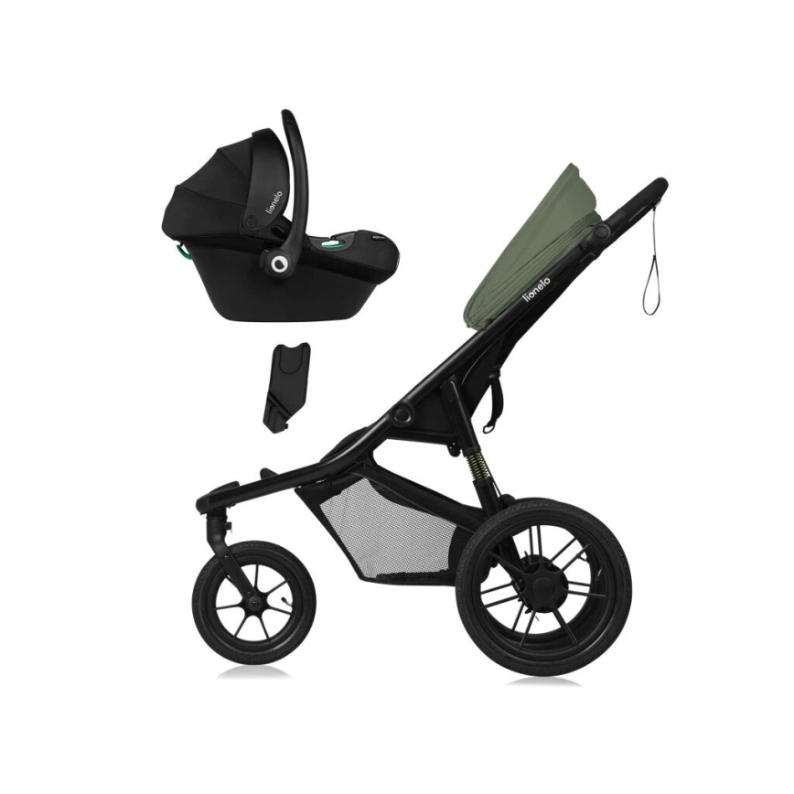 Lionelo - Carrinho de passeio AZURA preto/verde