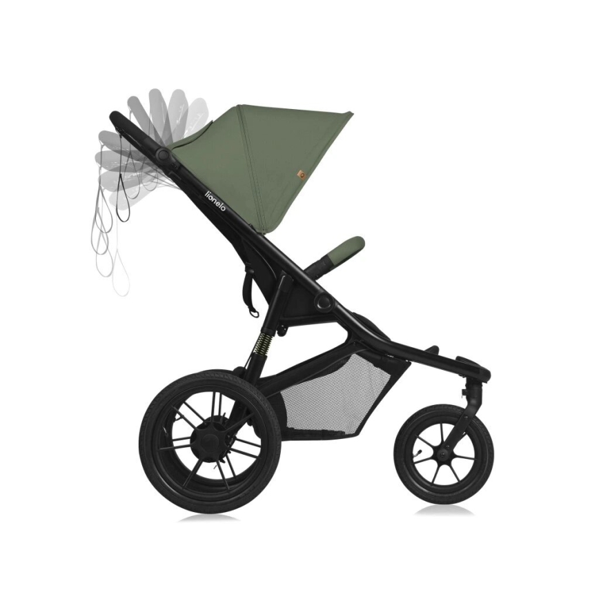 Lionelo - Carrinho de passeio AZURA preto/verde