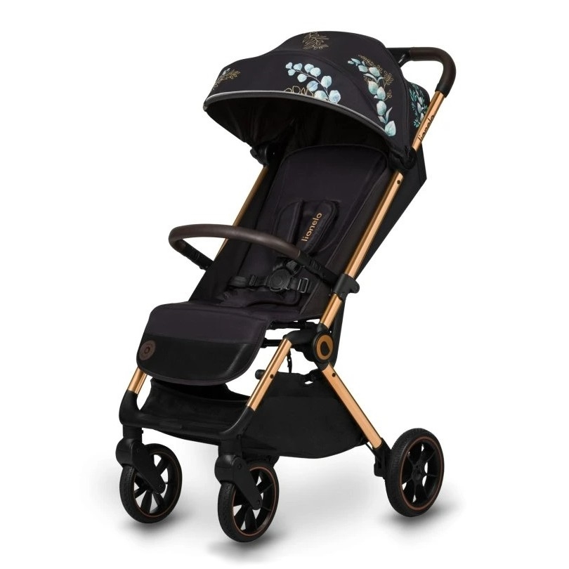 Lionelo - Carrinho de passeio CLOE preto/azul/dourado