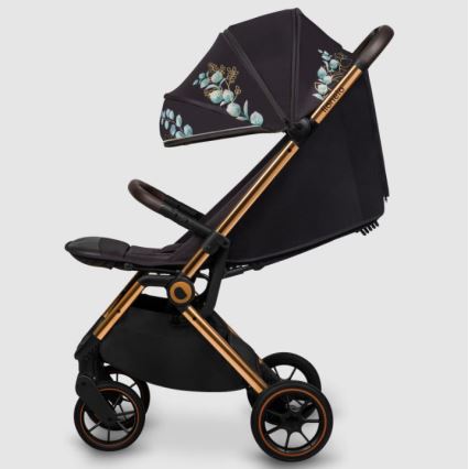 Lionelo - Carrinho de passeio CLOE preto/azul/dourado