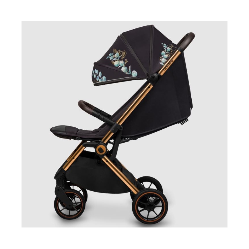 Lionelo - Carrinho de passeio CLOE preto/azul/dourado