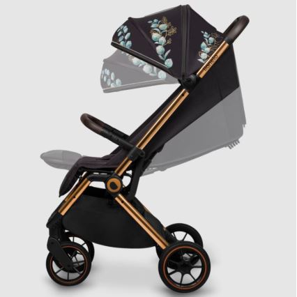 Lionelo - Carrinho de passeio CLOE preto/azul/dourado