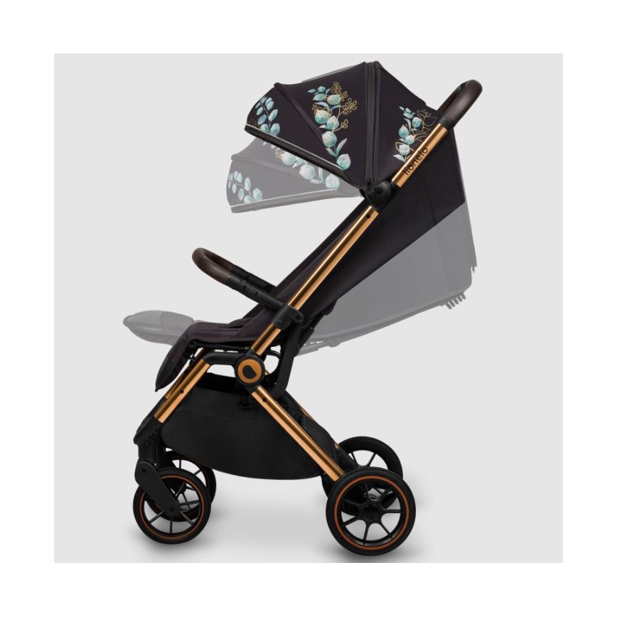 Lionelo - Carrinho de passeio CLOE preto/azul/dourado