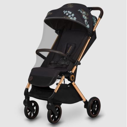Lionelo - Carrinho de passeio CLOE preto/azul/dourado