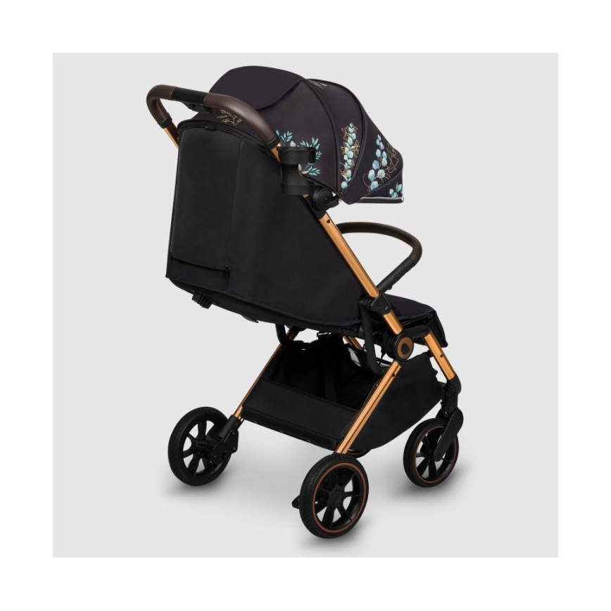 Lionelo - Carrinho de passeio CLOE preto/azul/dourado
