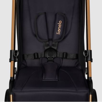 Lionelo - Carrinho de passeio CLOE preto/azul/dourado