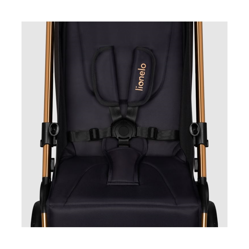 Lionelo - Carrinho de passeio CLOE preto/azul/dourado