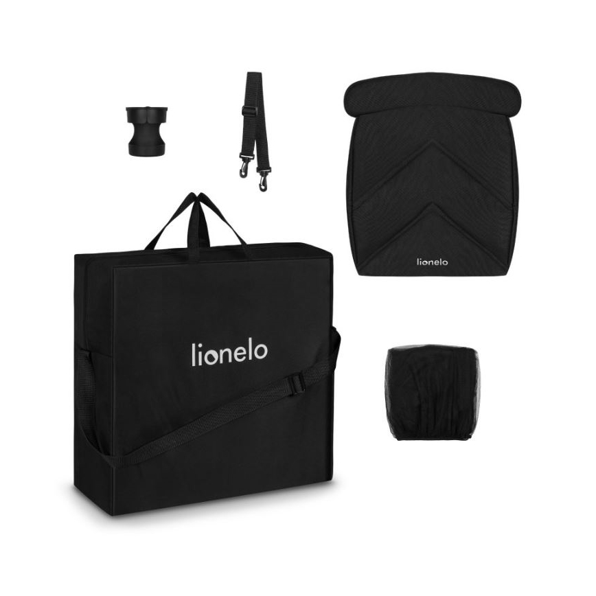 Lionelo - Carrinho de passeio CLOE preto/azul/dourado