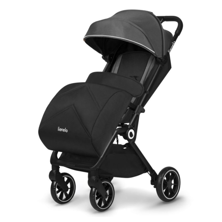 Lionelo - Carrinho de passeio CLOE preto/cinzento