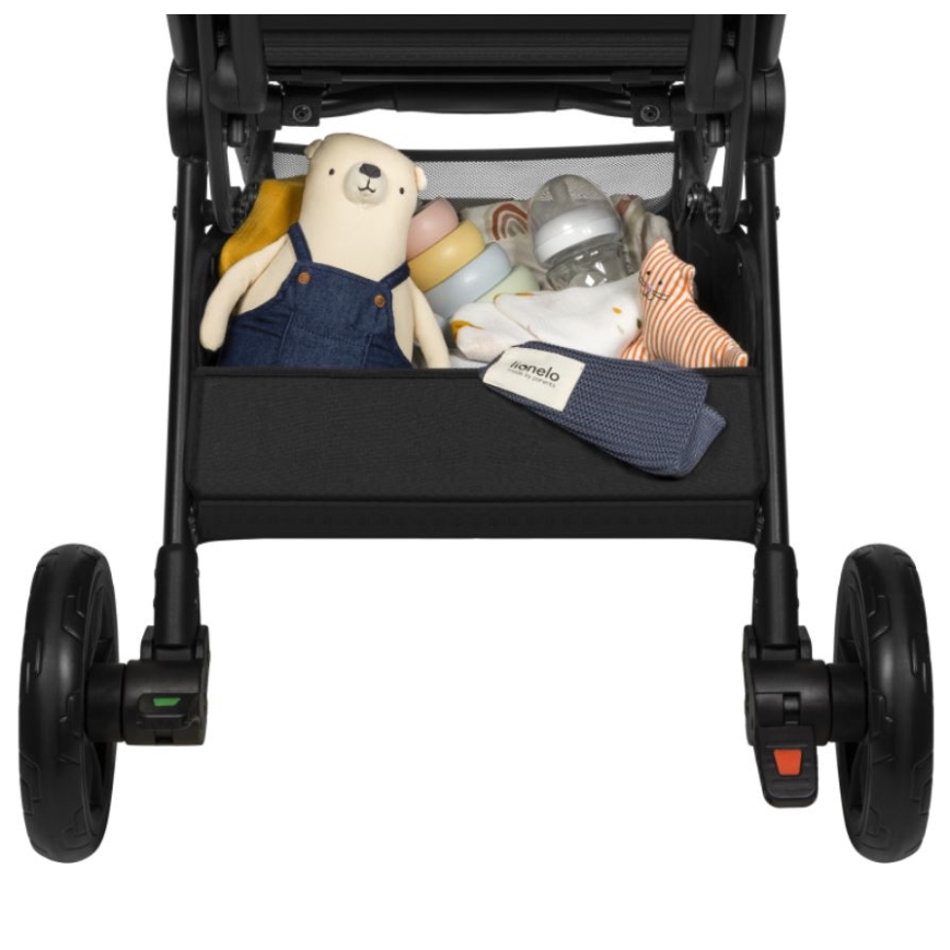 Lionelo - Carrinho de passeio CLOE preto/cinzento